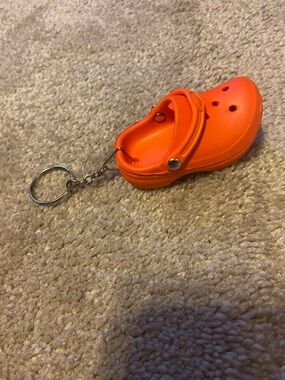Kids Orange Clog Keychain - Mini Shoe Accessory